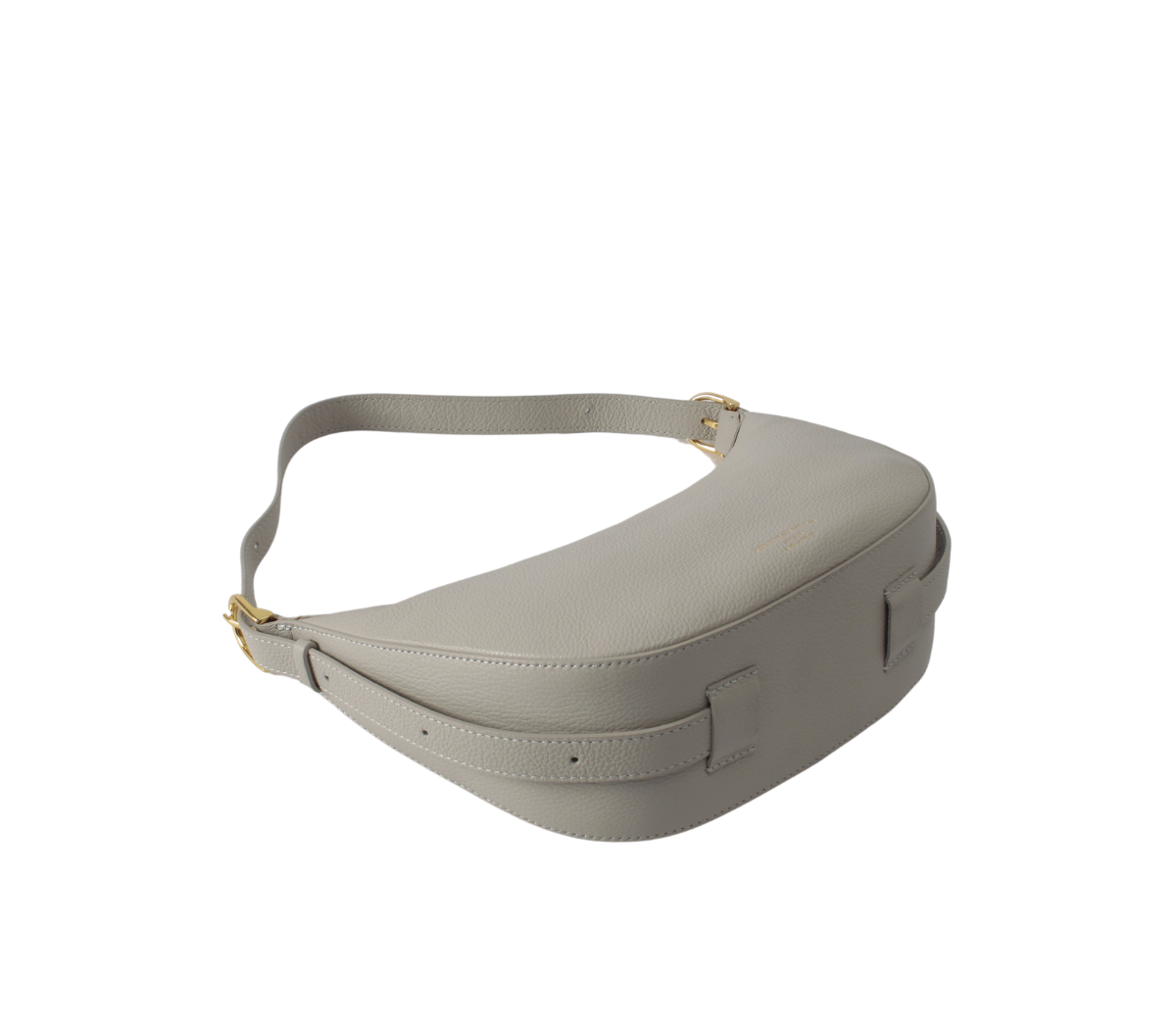 Jessy Medium Light Taupe – An iconic half-moon leather bag with modern versatility