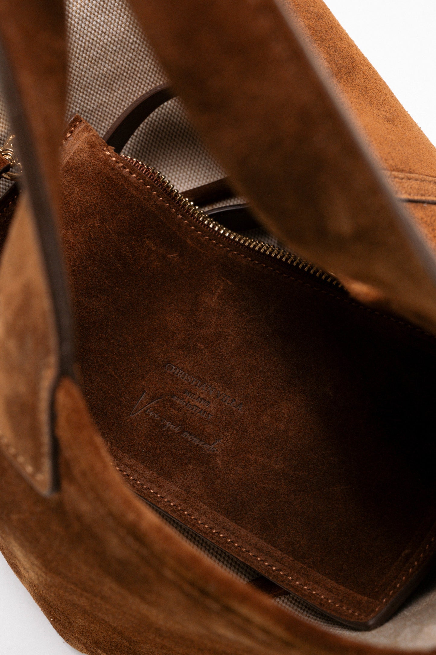 【新着】サラ スモール ナチュラル&ブラウン スエード リバーシブル トートバッグ