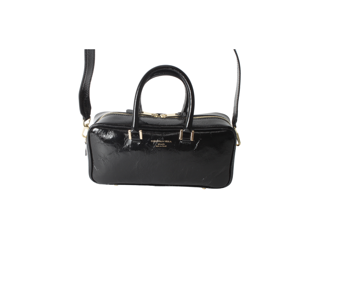 Jenny Medium Black – Essential elegance in patent leather