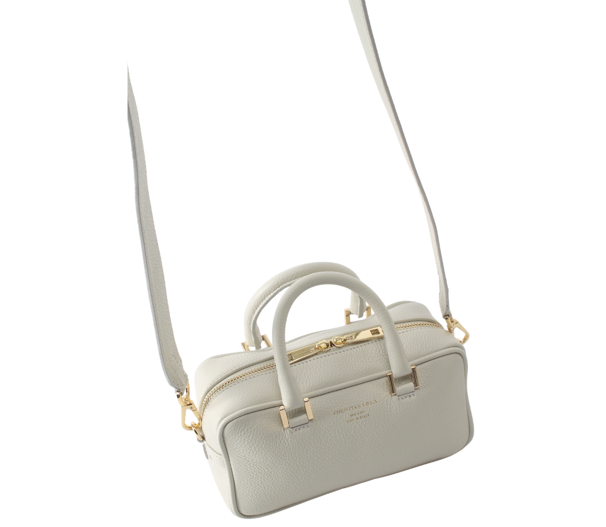 Jenny Small White – Borsa essenziale in pelle dal design senza tempo