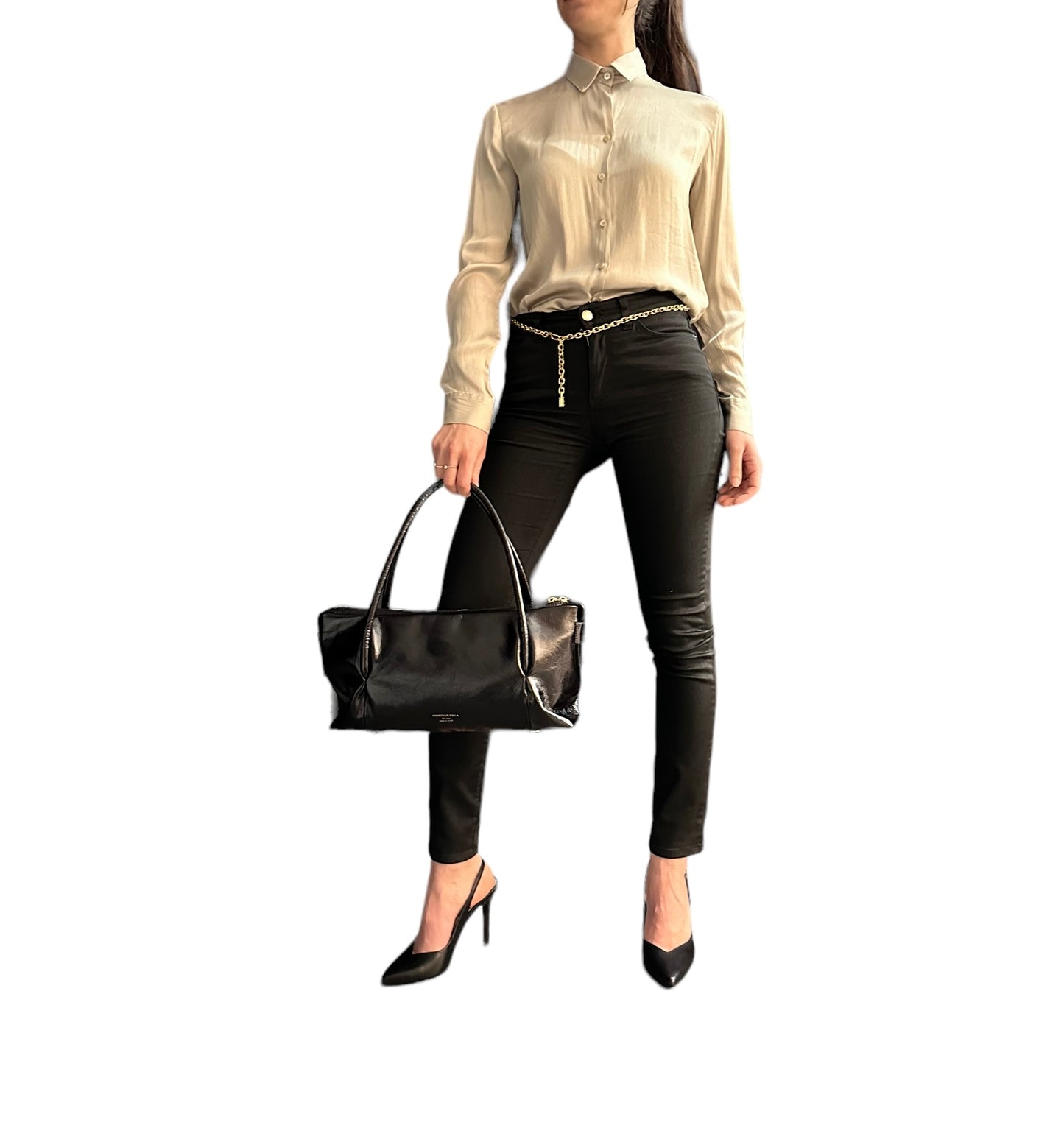 Joannah Medium Black – Carattere deciso ed eleganza in pelle Athene