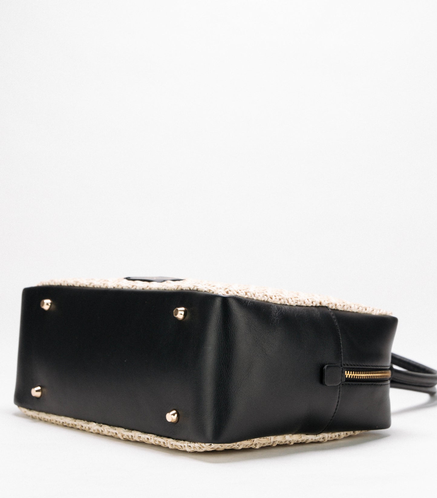 [New] Selina Large Natural Black – Raffia macramé summer bag