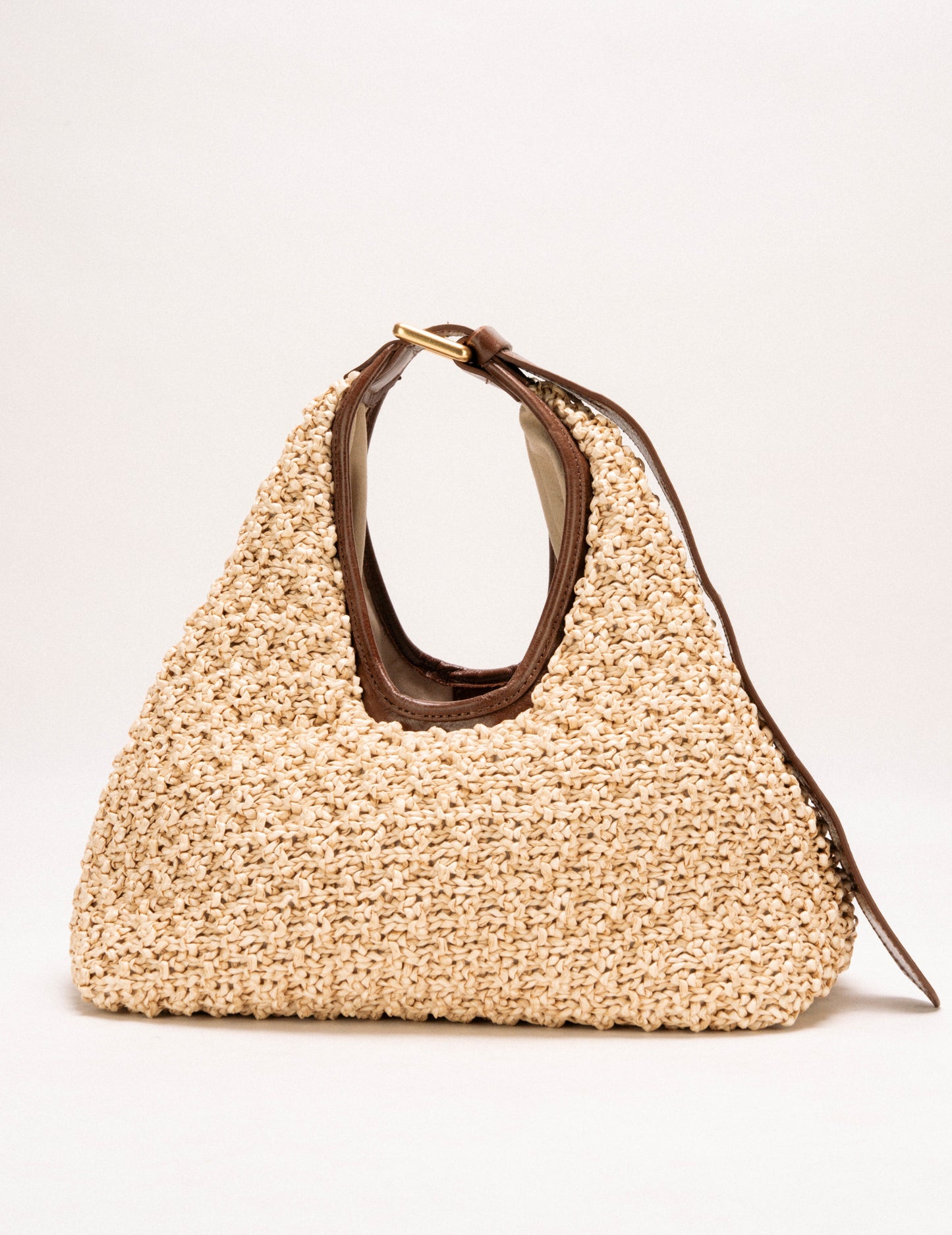 [Novità] Alma Small Natural Brown - Borsa in paglia macramè