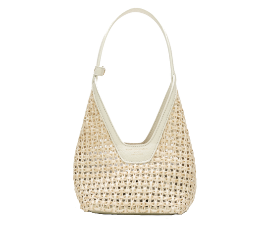 [Nuovo] Borsa Silvya Small Natural White - Rafia Macramé