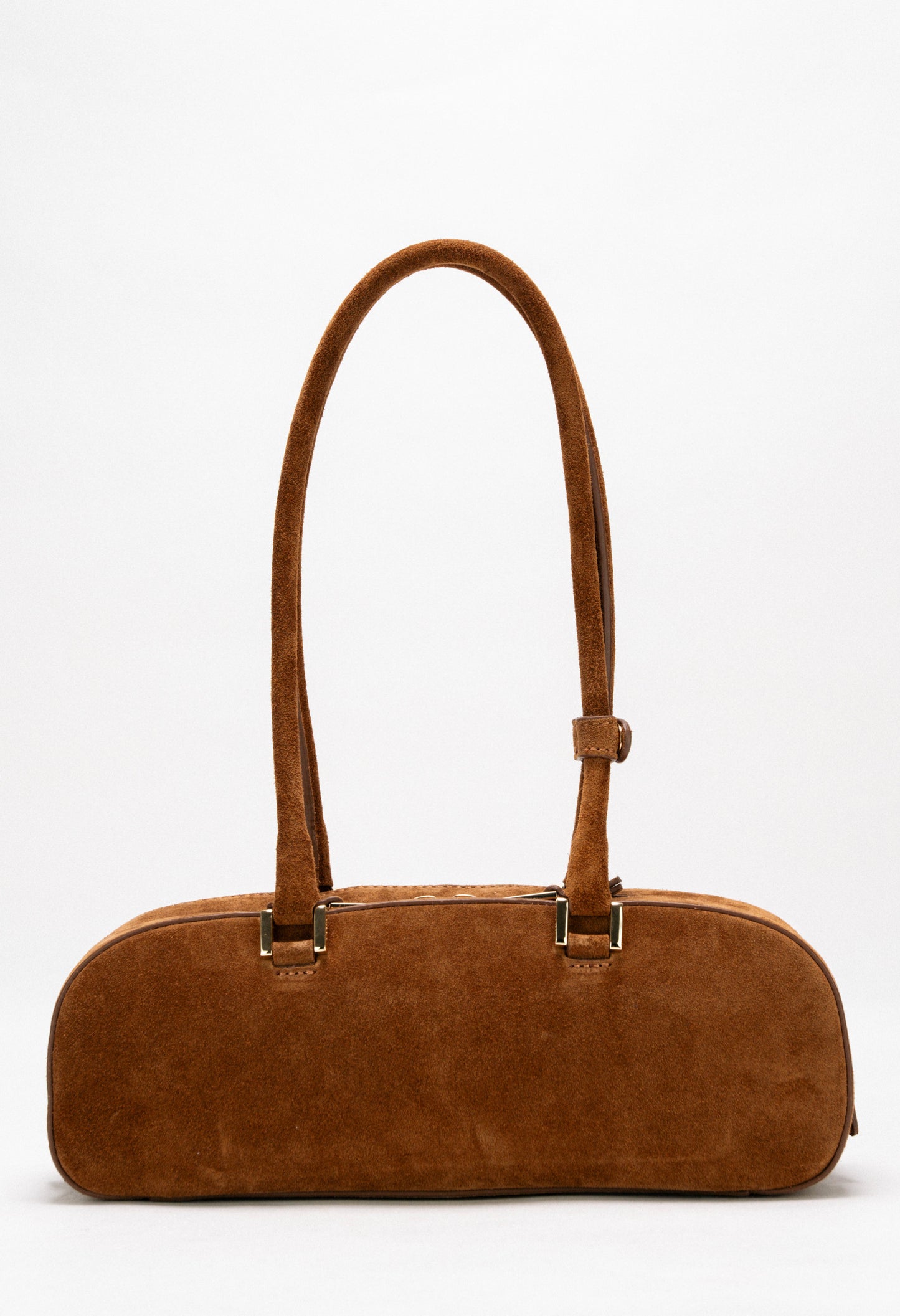[Nuova] Anais Medium Cognac Borsa elegante in suede dal fascino raffinato