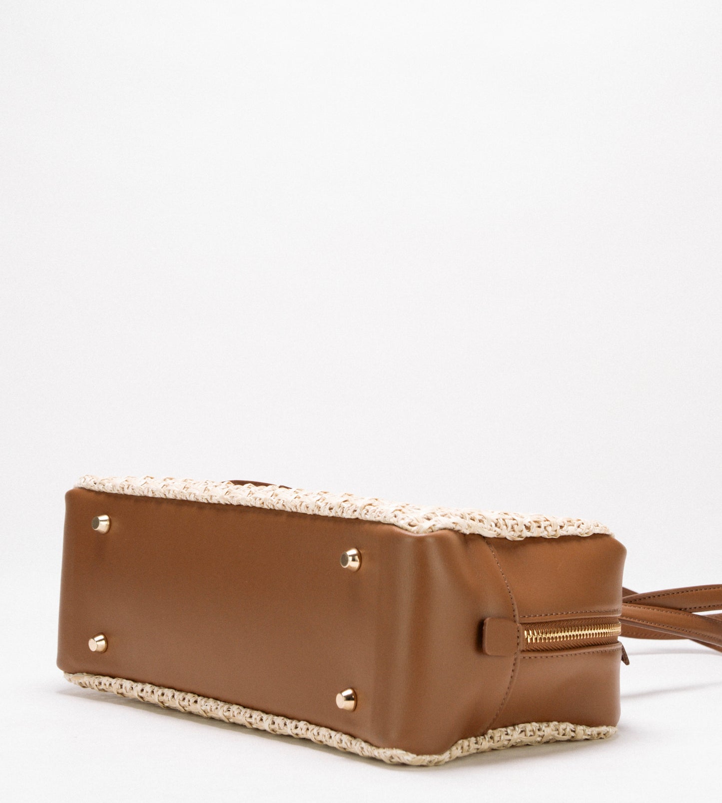 【新作】セリーナ スモール ナチュラルブラウン - ラフィアマクラメバッグ