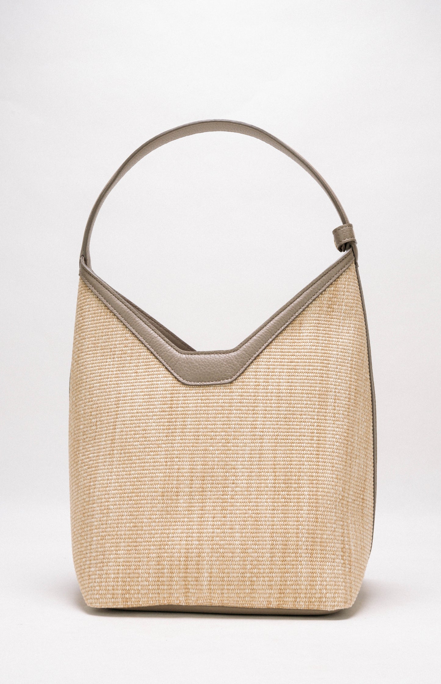 [Novità] Silvya Large Natural Grey - Borsa in rafia macramè