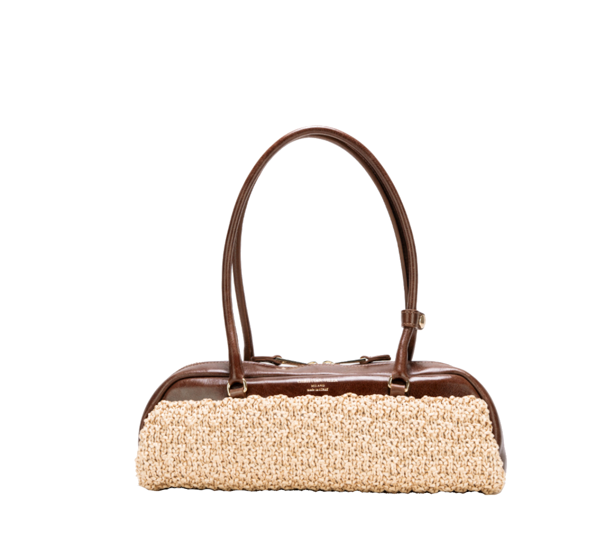 [Nuovo] Stacy Medium Natural Brown – Borsa in paglia macramè