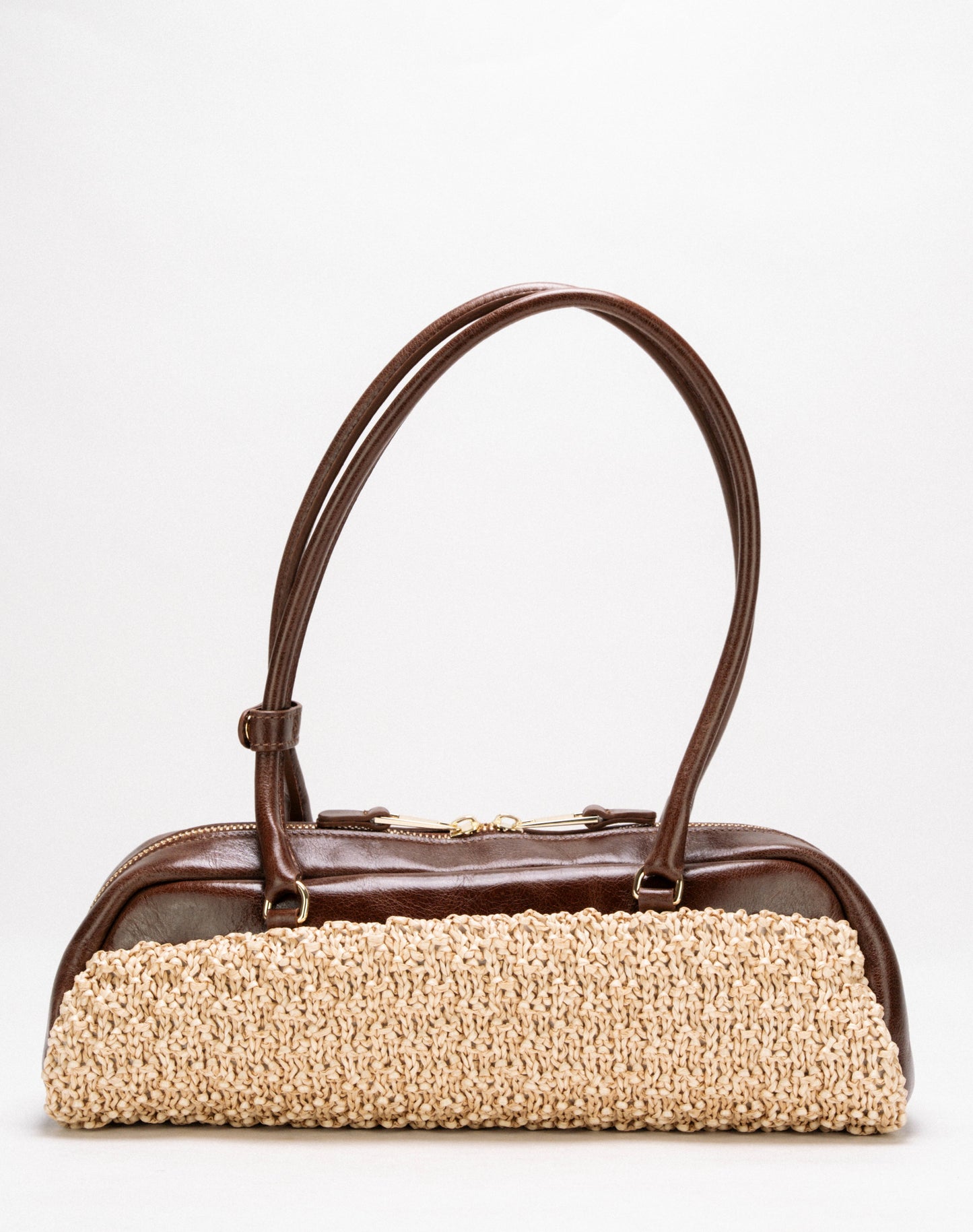 [Nuovo] Stacy Medium Natural Brown – Borsa in paglia macramè