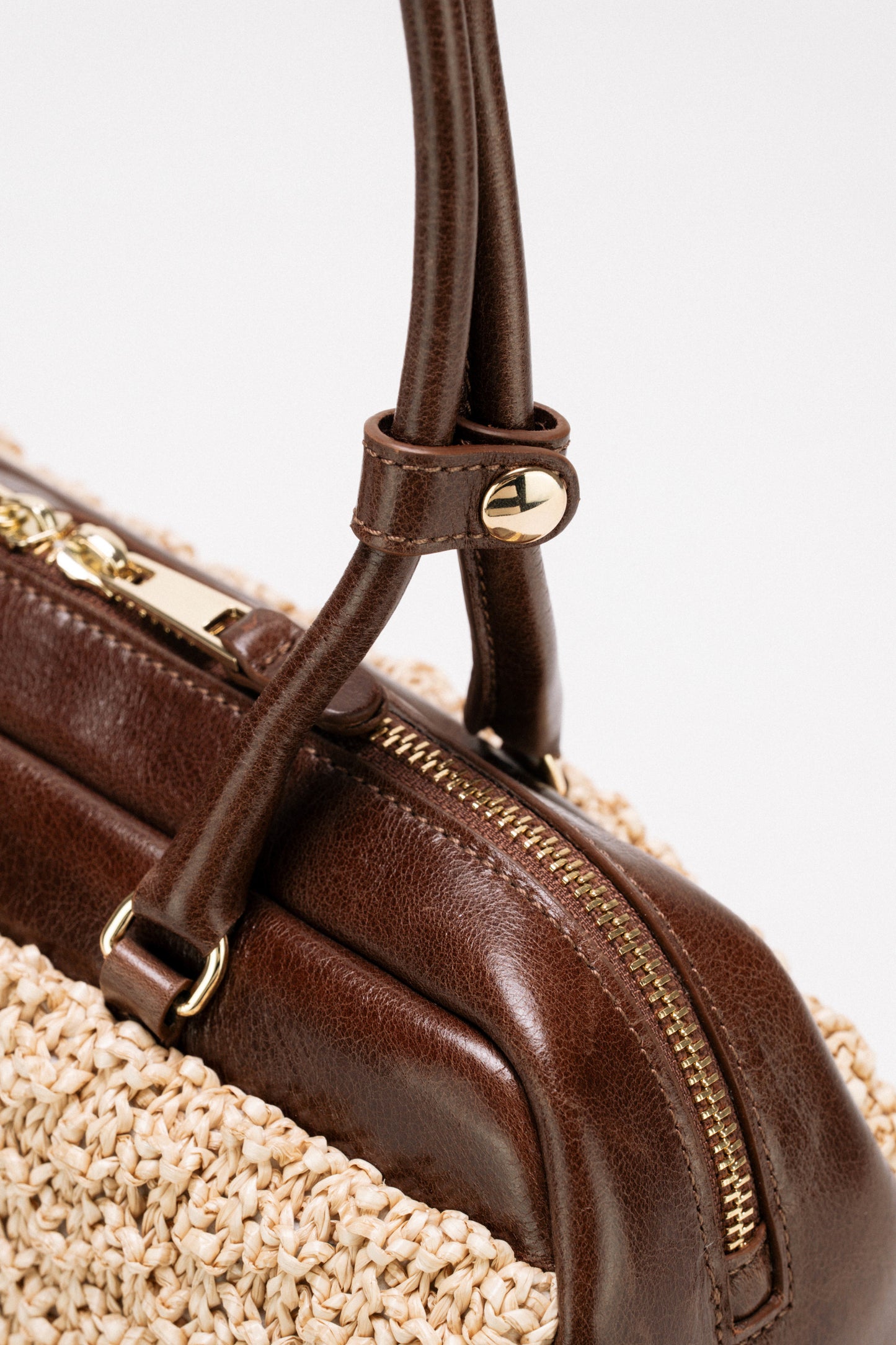 [Nuovo] Stacy Medium Natural Brown – Borsa in paglia macramè