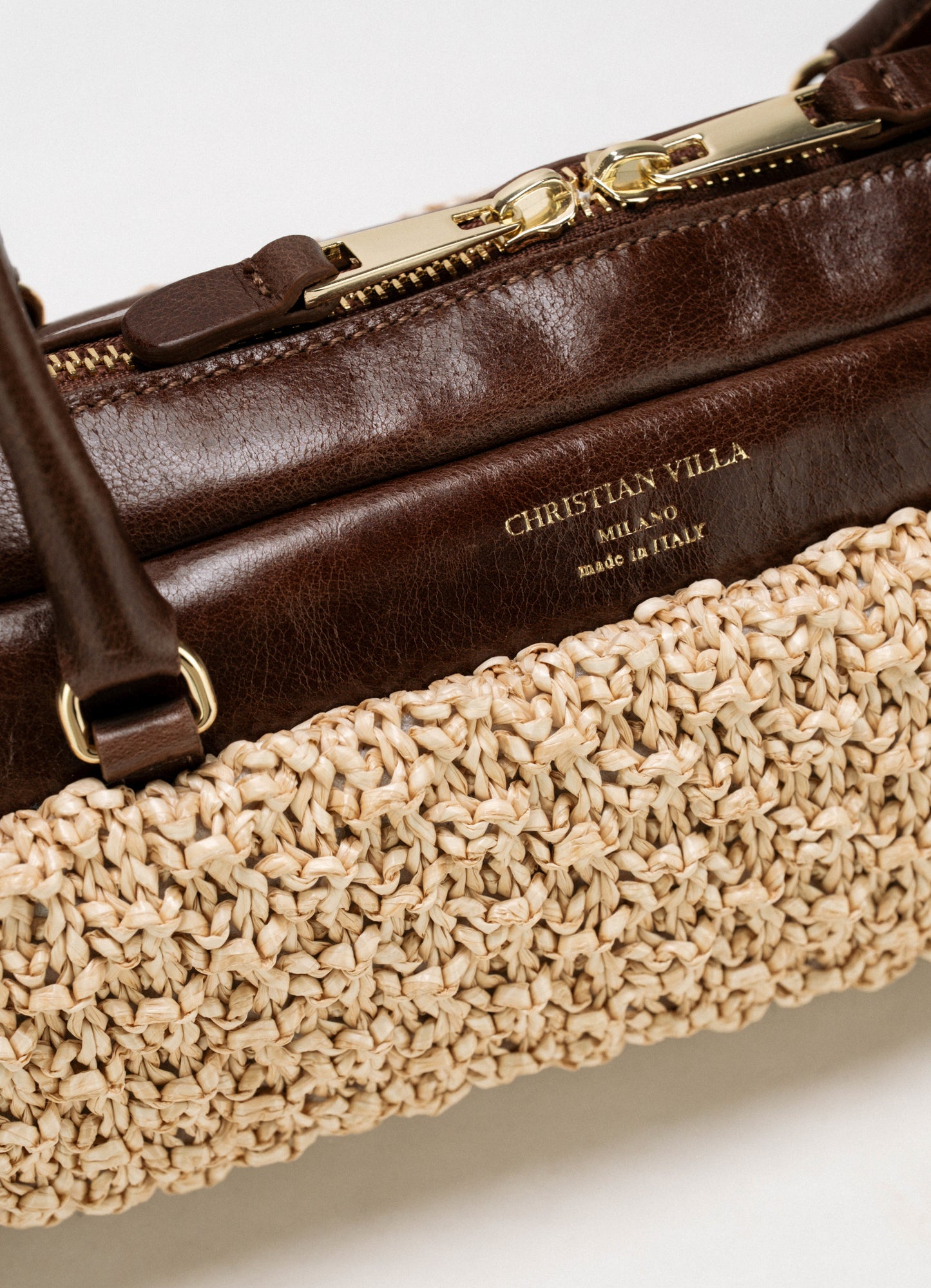 [Nuovo] Stacy Medium Natural Brown – Borsa in paglia macramè