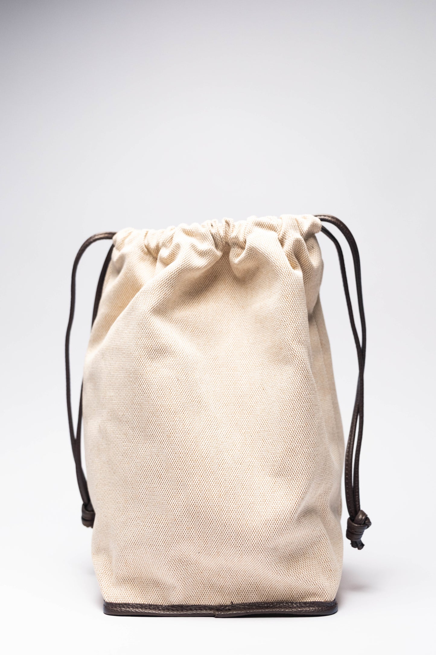 [New] Sara Large Natural Canvas & Brown Leather - Reversible Tote bag