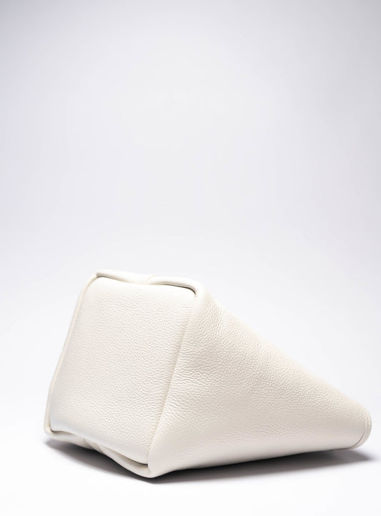 [New] Sara Medium White & Beige Suede - Reversible Tote bag