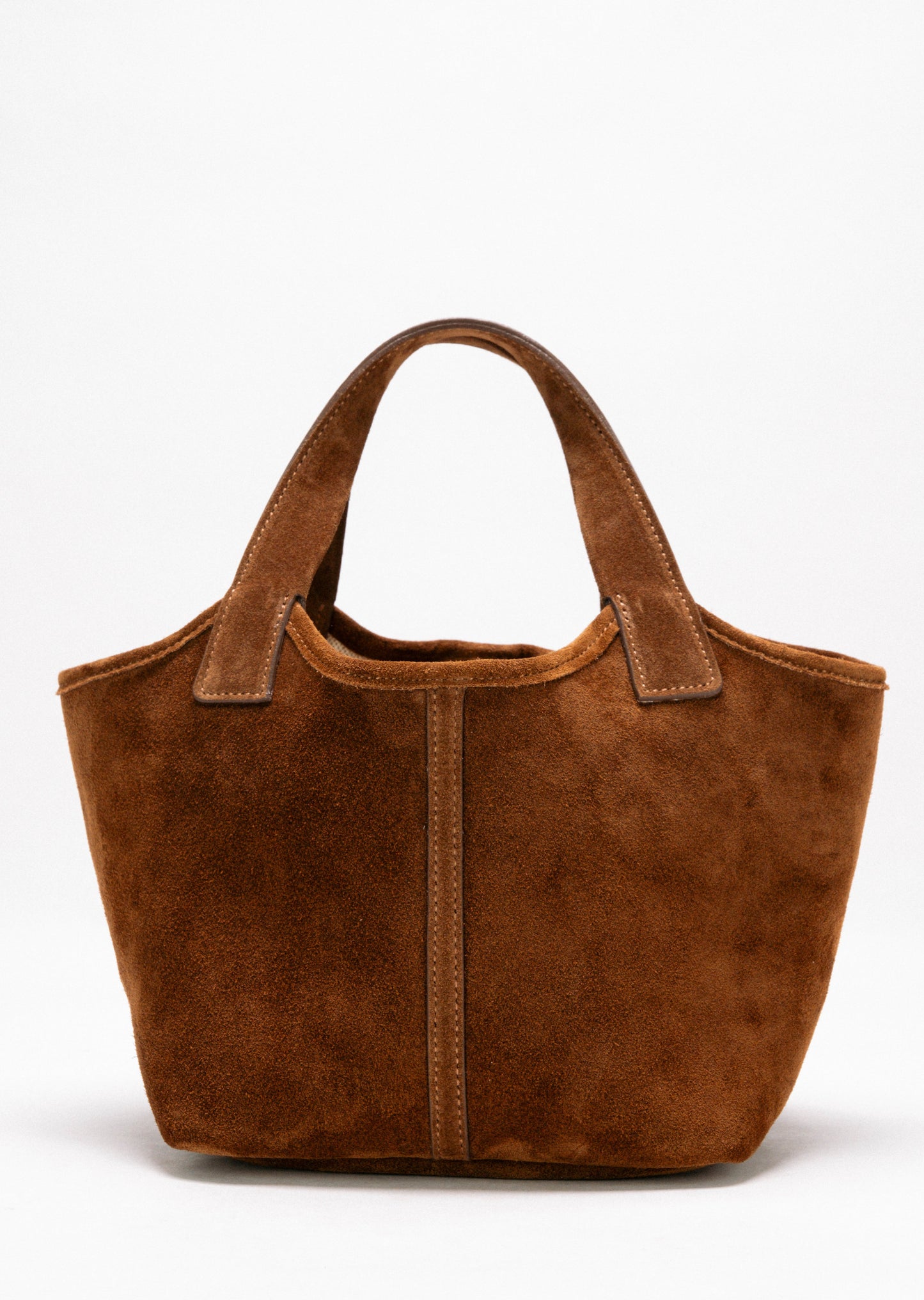 [Nuovo] Sara Small in canvas naturale & pelle scamosciata - Borsa tote reversibile