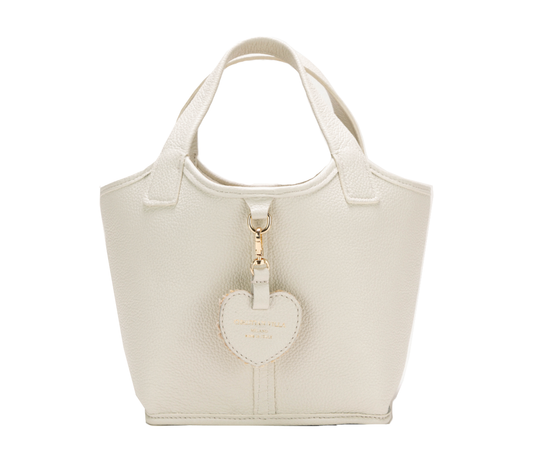 [Nuovo] Sara Small White & Natural - Borsa tote reversibile