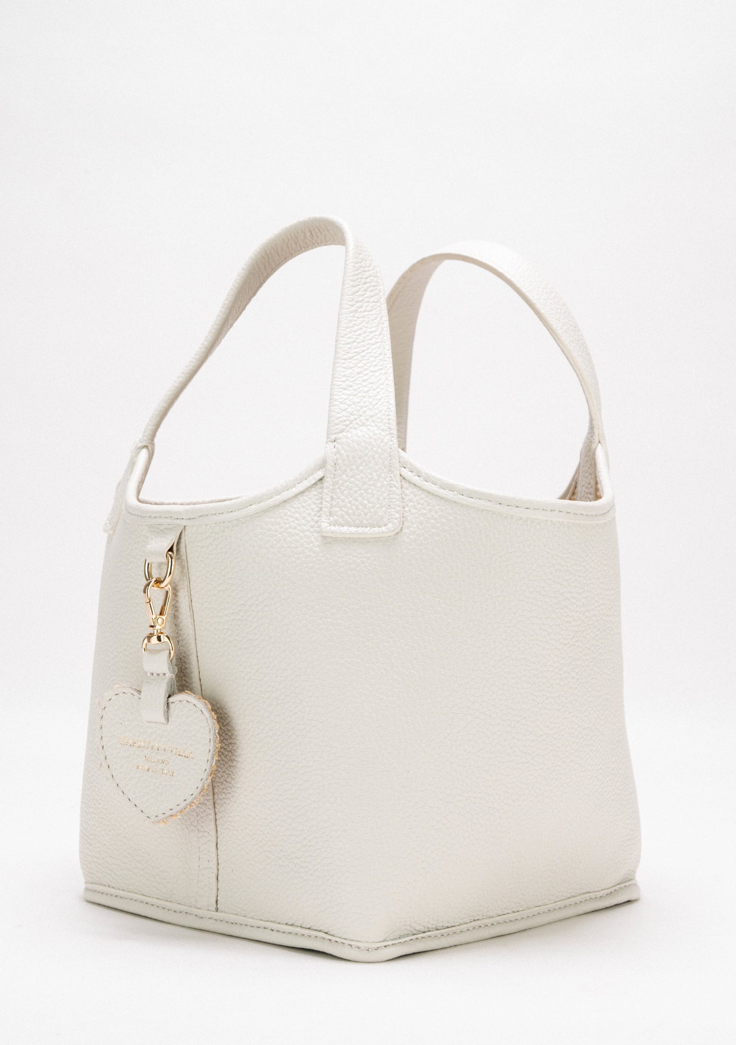 [Nuovo] Sara Small White & Natural - Borsa tote reversibile