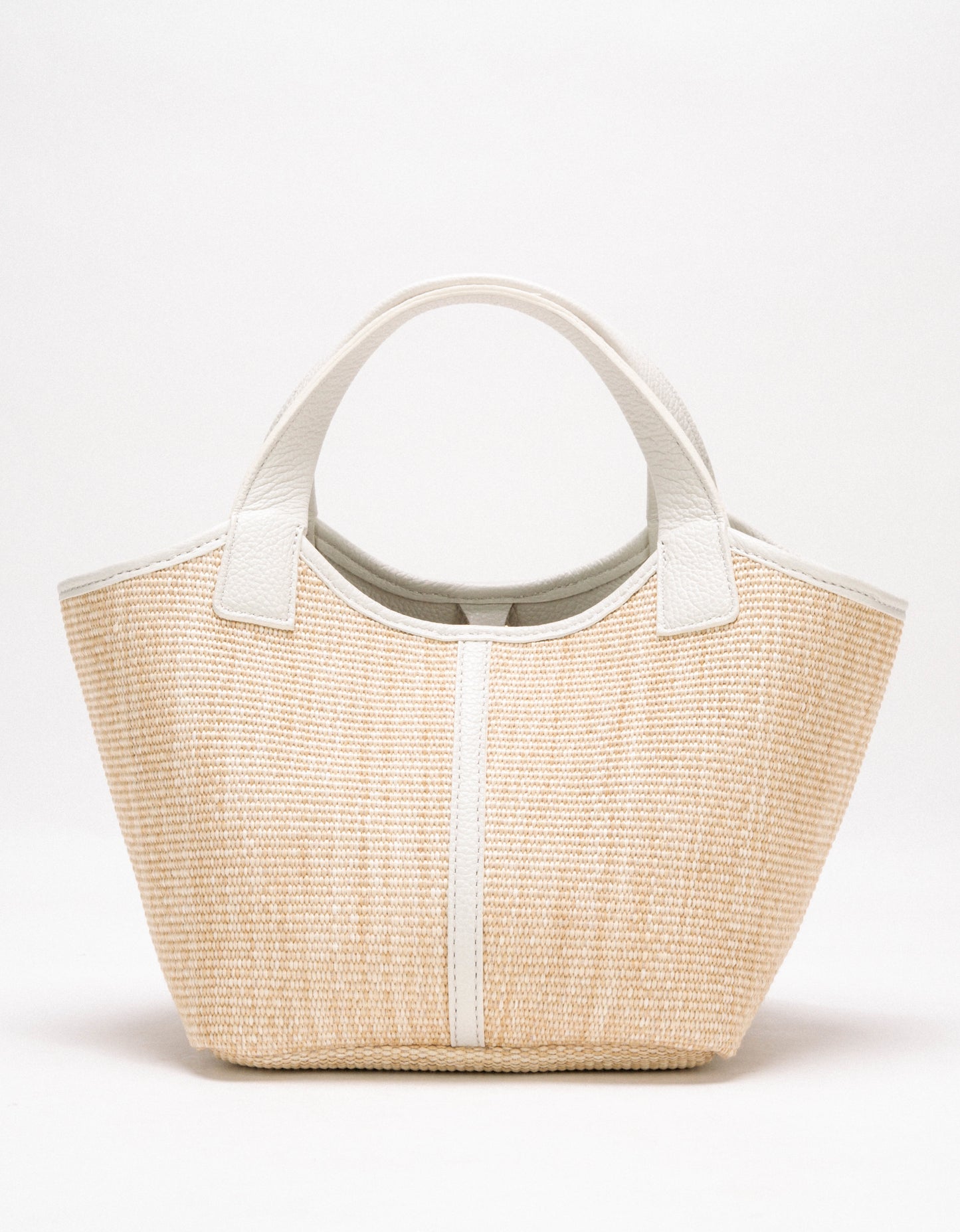 [Nuovo] Sara Small White & Natural - Borsa tote reversibile