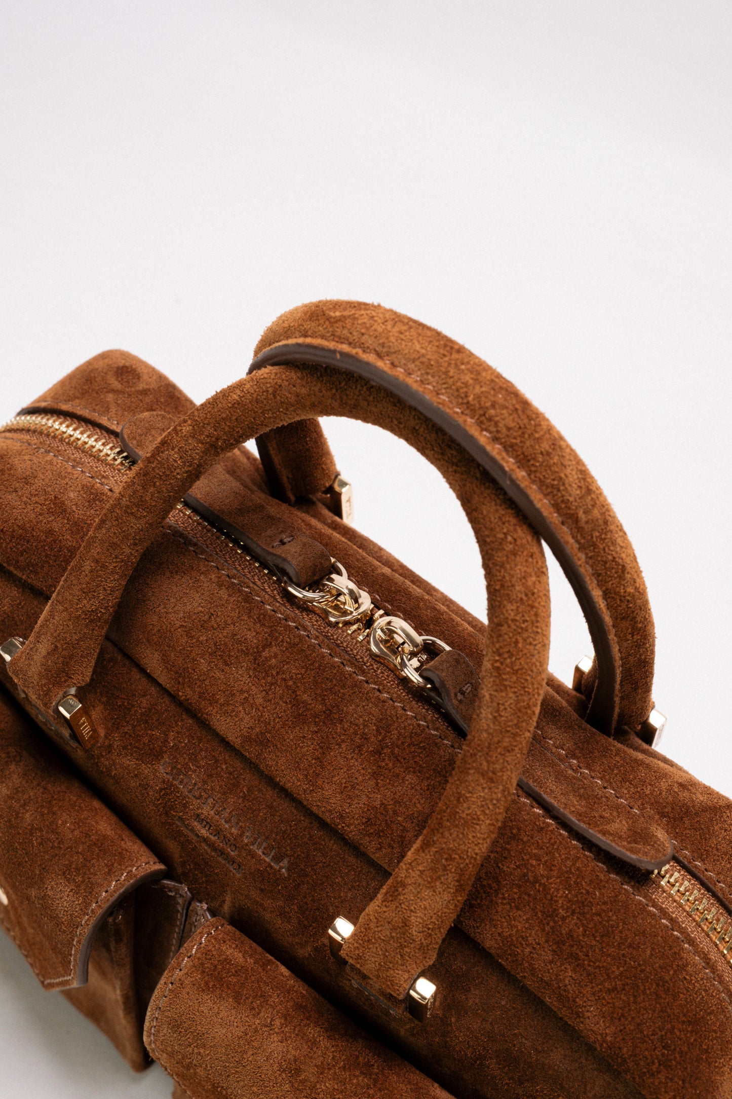 [Nuova] Sophie Media Cognac Suede – Borsa compatta in suede dal carattere raffinato
