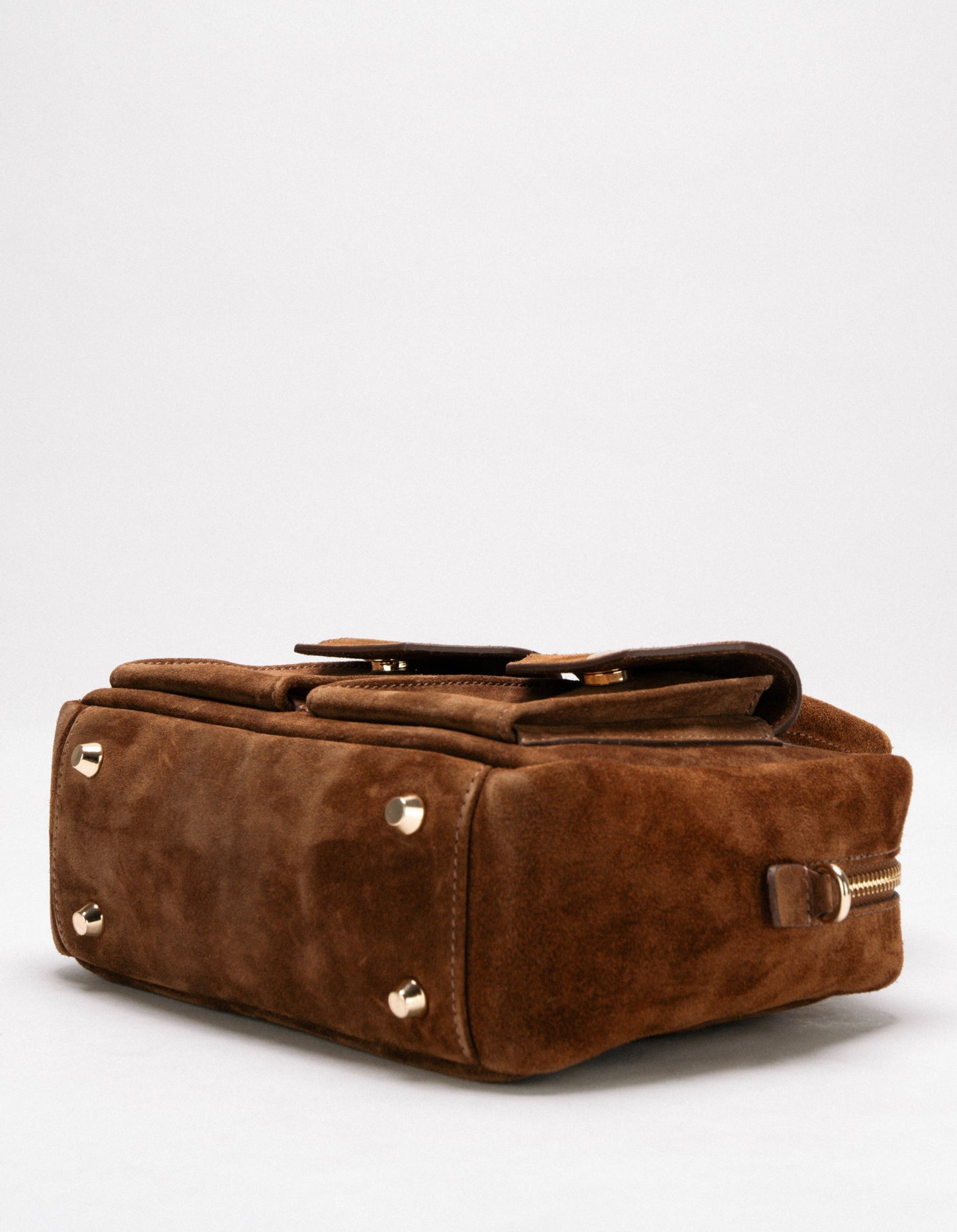 [Nuova] Sophie Media Cognac Suede – Borsa compatta in suede dal carattere raffinato