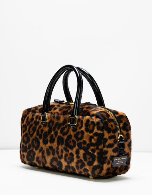 Alina Medium Leopard – A timeless cavallino leather bag with bold style