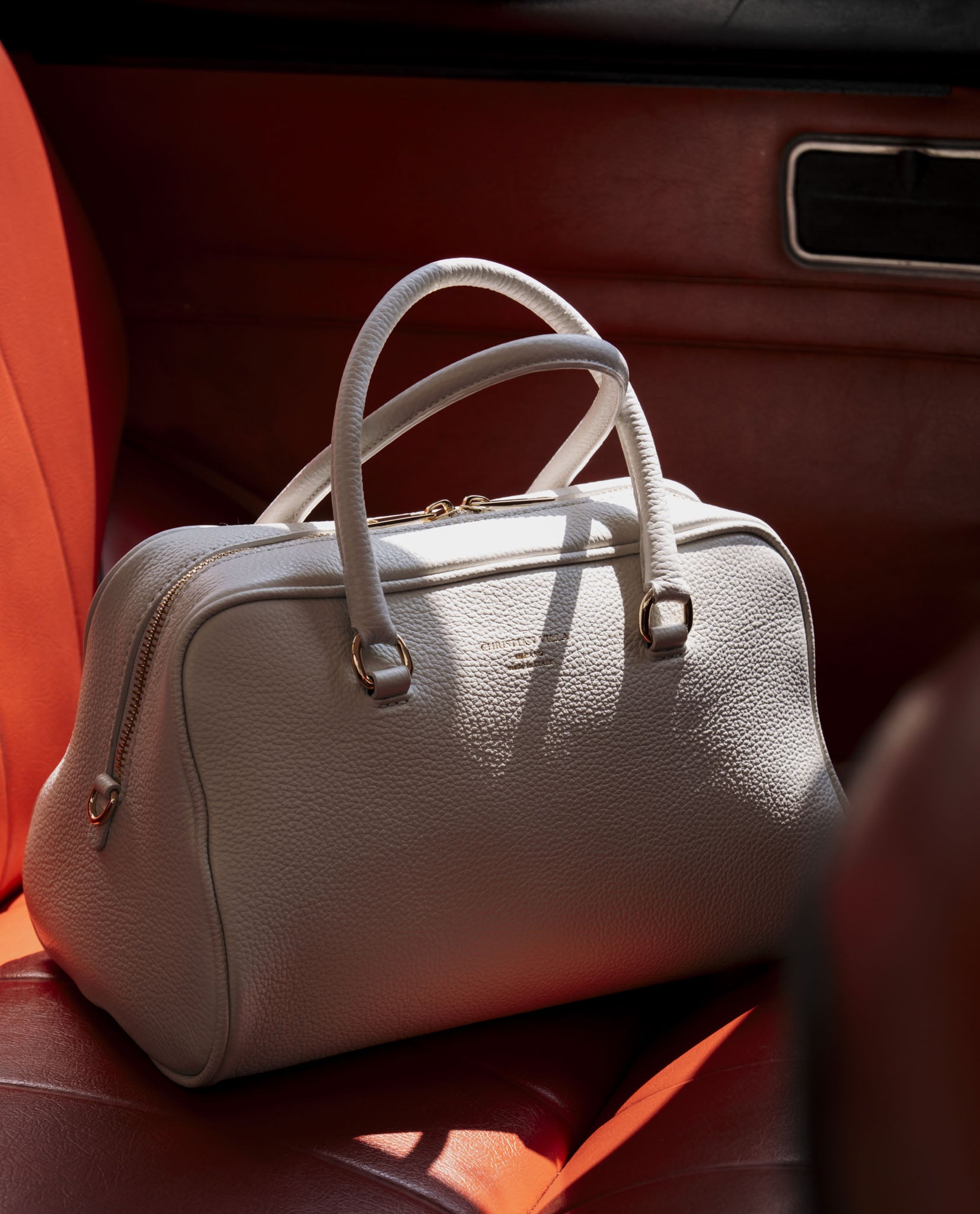 Iris Medium White | Handmade Italian bag in smooth Hero calfskin