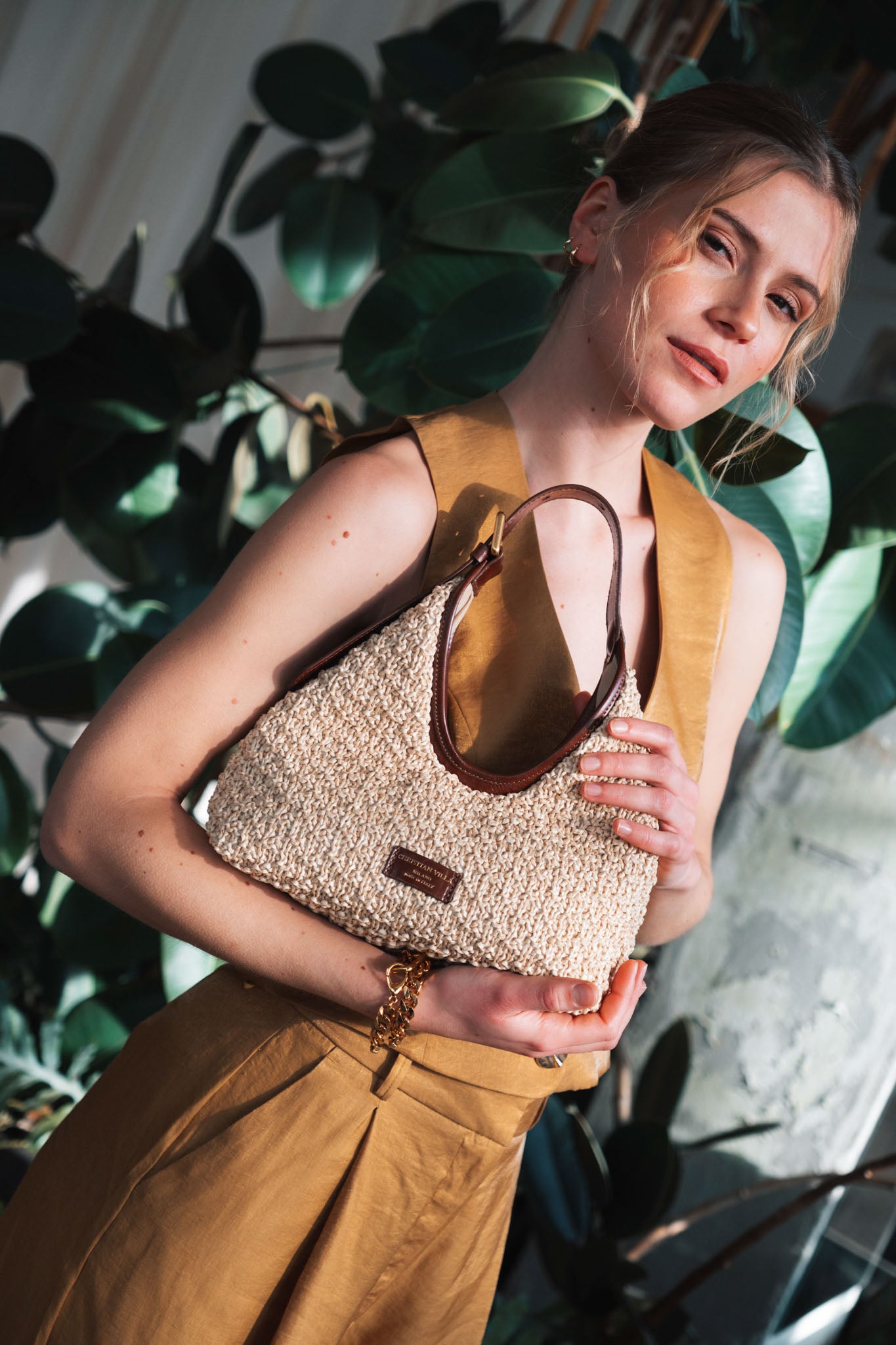 [New] Alma Small Natural Brown – Summer straw macramé bag
