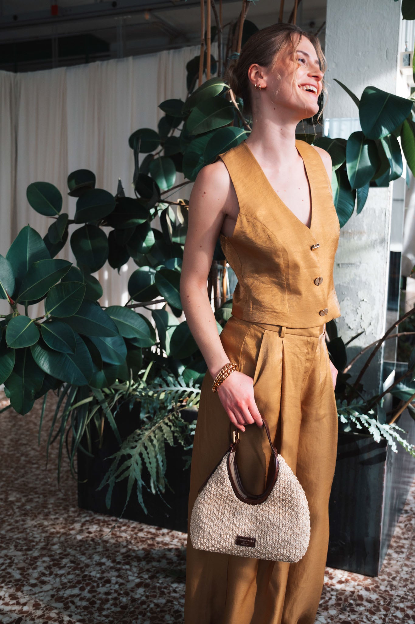 [New] Alma Small Natural Brown – Summer straw macramé bag