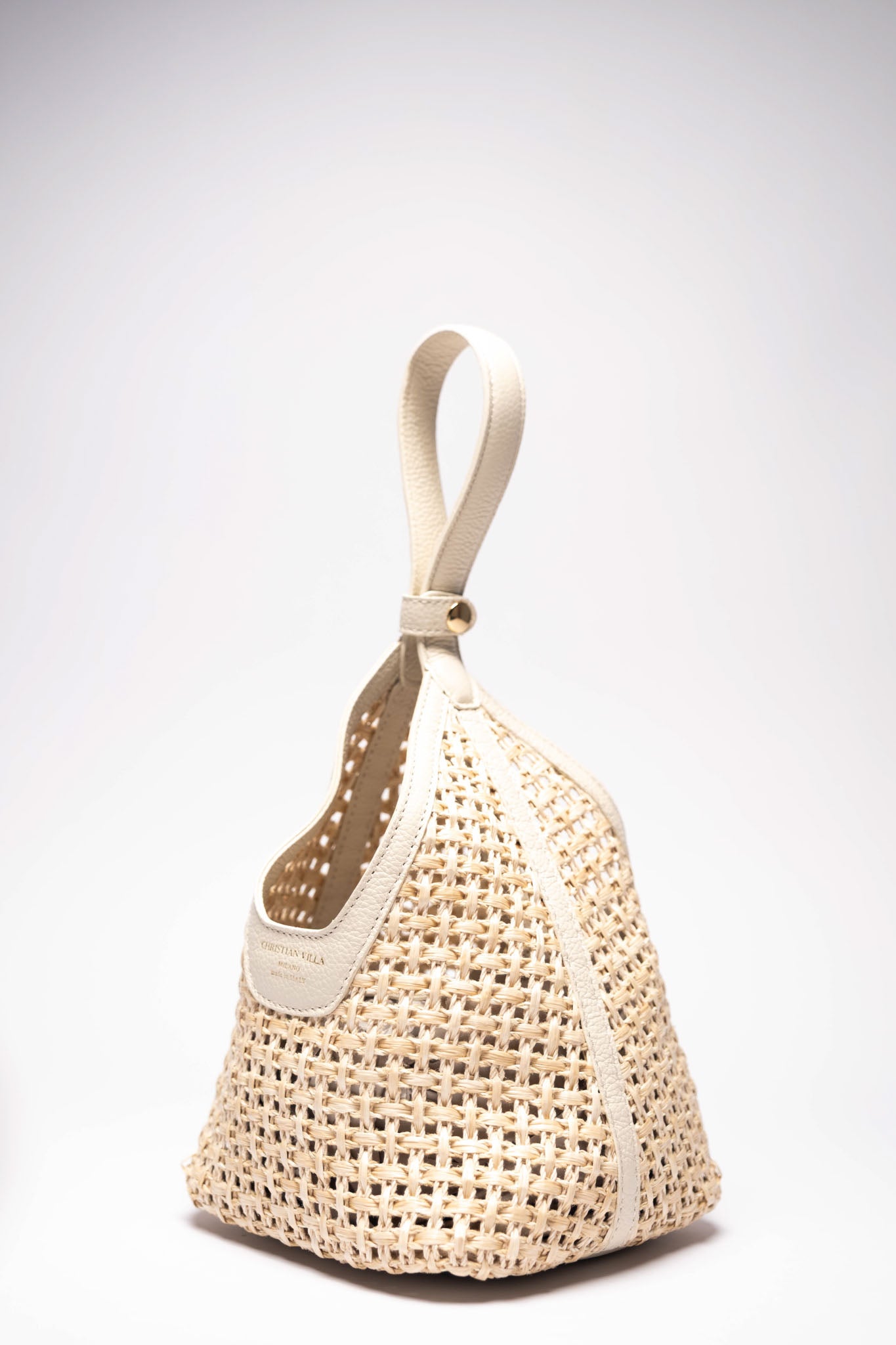 [New] Silvya Small Natural White – Elegant summer Raffia Macramé bag